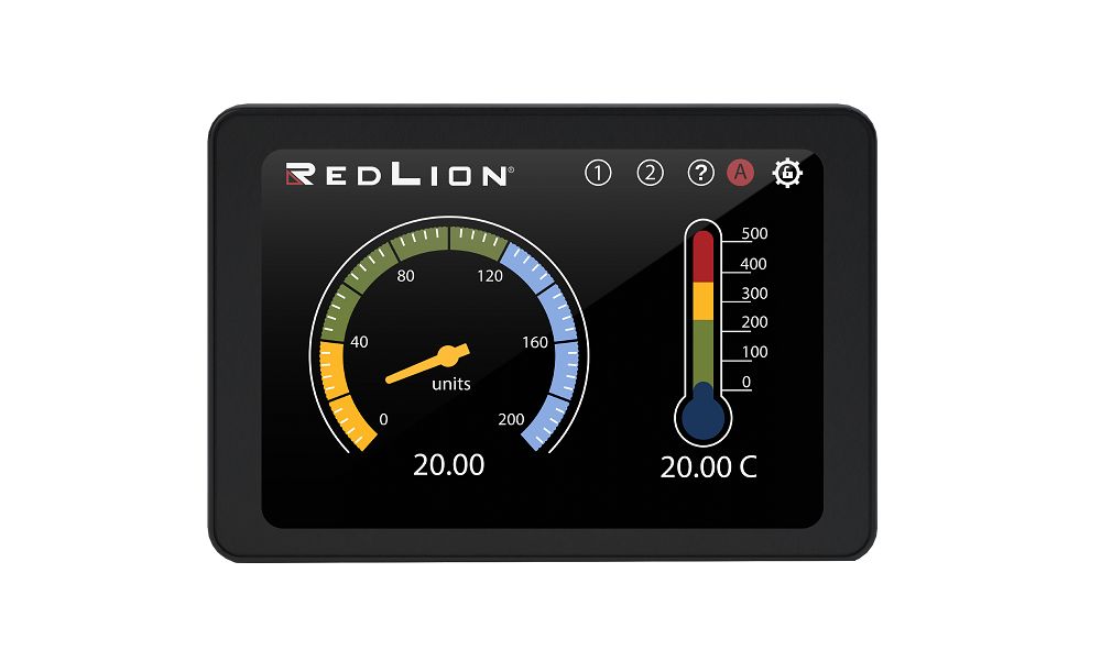 Red Lion PM-50 4.3 in TFT LCD Digital Panel Multifunction Meter for Digital Signal,  45 mm  x 96 mm