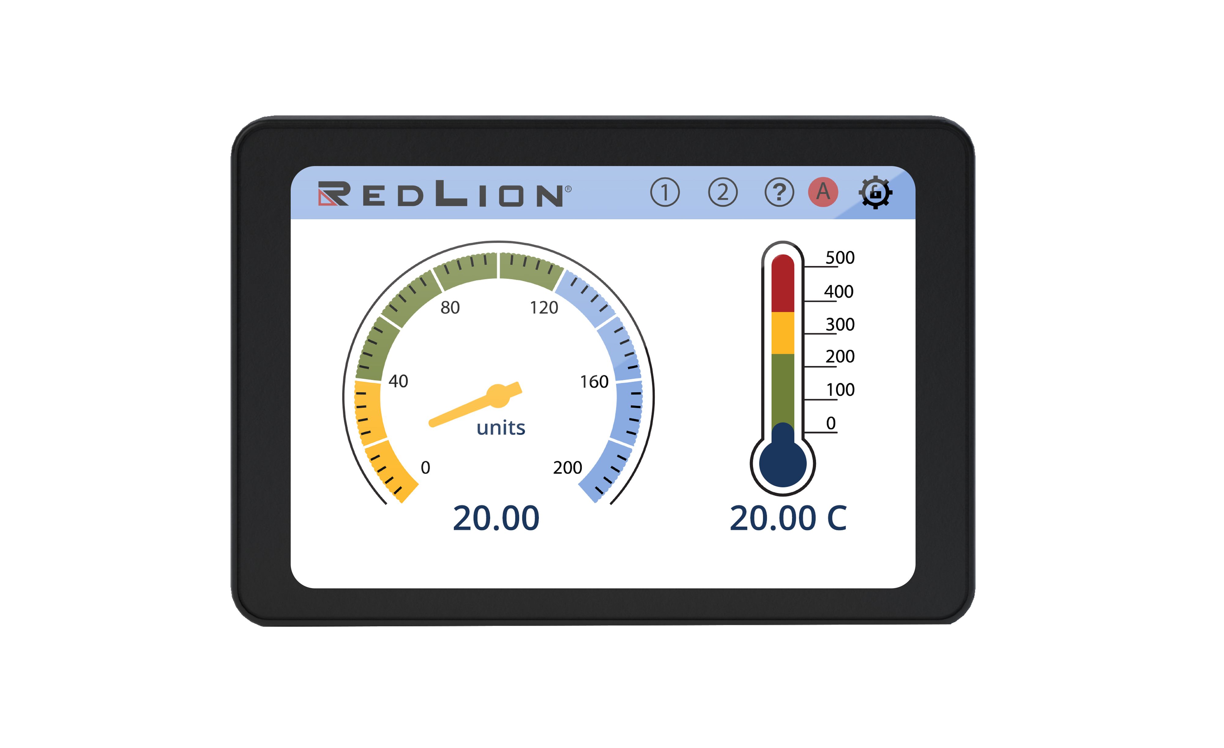 pm500d0400800f00 Red Lion PM-50 4.3 in TFT LCD Digital Panel Multifunction Meter for Digital Signal,  45 mm  x 96 mm