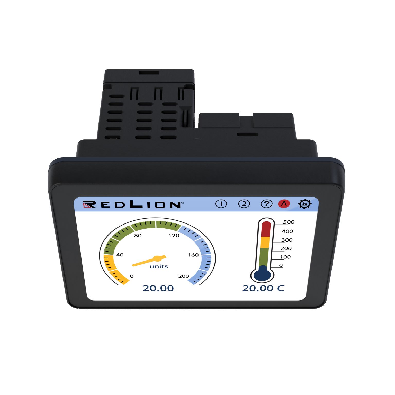 pm500d0400800f00 Red Lion PM-50 4.3 in TFT LCD Digital Panel Multifunction Meter for Digital Signal,  45 mm  x 96 mm