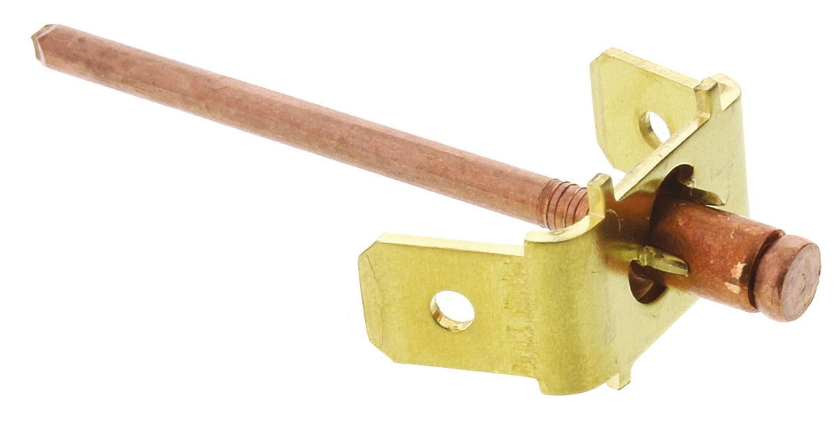 POP Copper Coated, Plain Steel Earth Tab Rivet, 5.3 mm x 2 mm Thickness x 0 mm Thickness