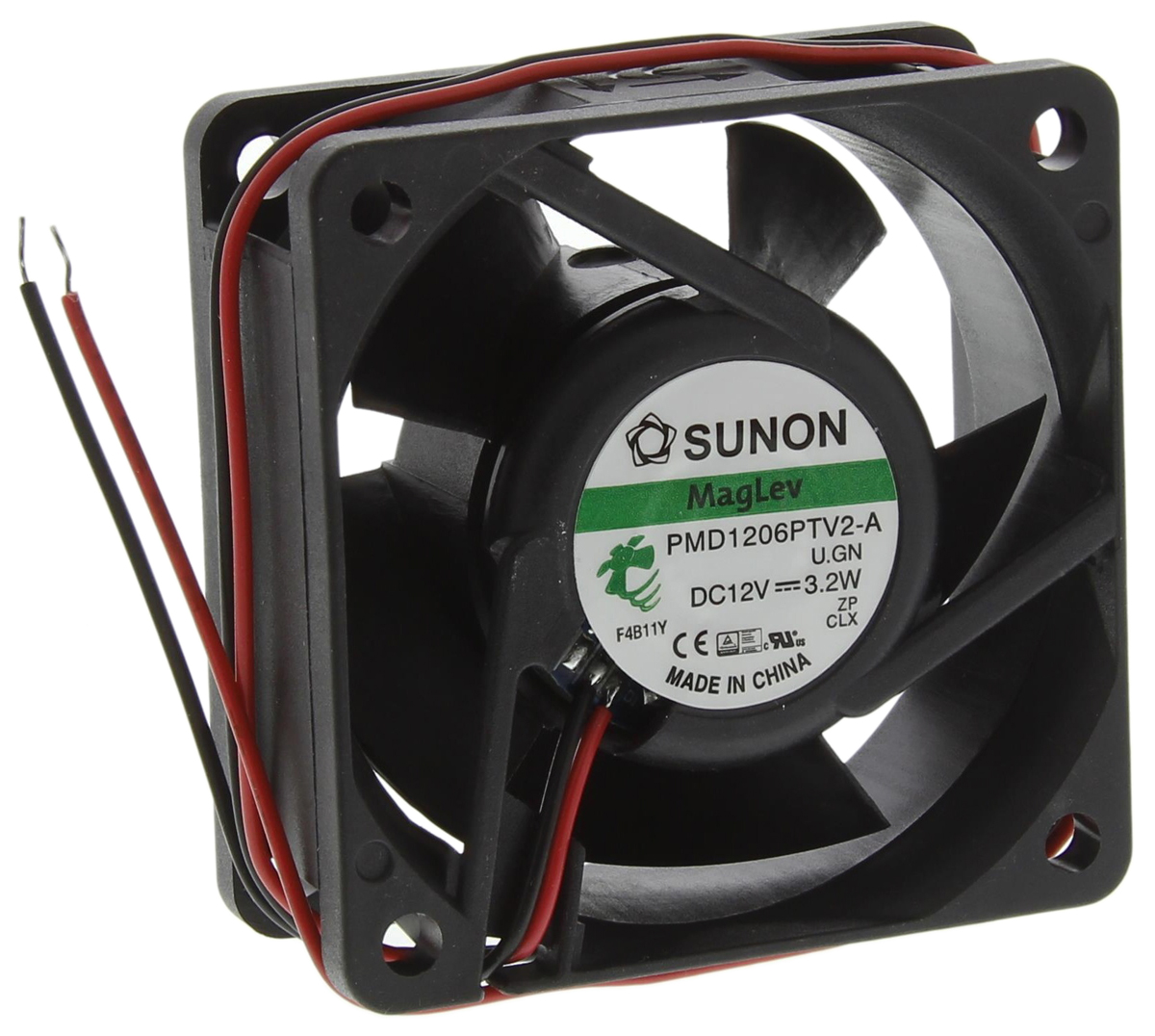 Sunon PMD Series Axial Fan, 12V dc, 53.5 m³/h, 3.2 W, 269 mA Max 60 mm 60mm 25 mm