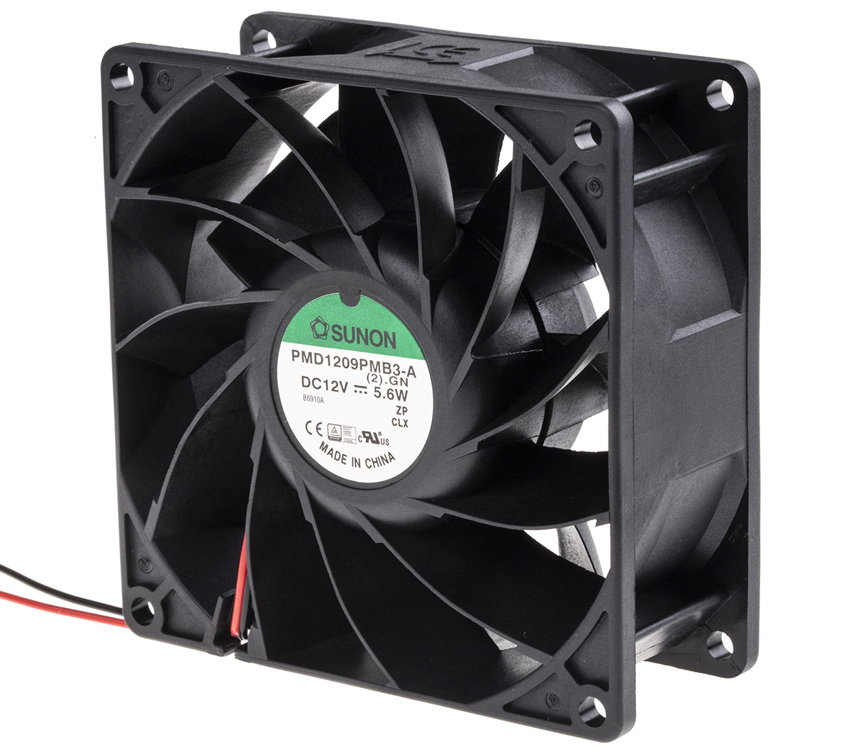 Sunon PMD Series Axial Fan, 12V dc, 155.9 m³/h, 5.6 W, 470 mA Max 92 mm 92mm 38 mm