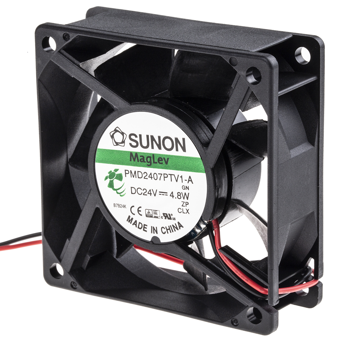 Sunon PMD Series Axial Fan, 24V dc, 83.3 m³/h, 4.8 W, 200 mA Max 70 mm 70mm 25 mm
