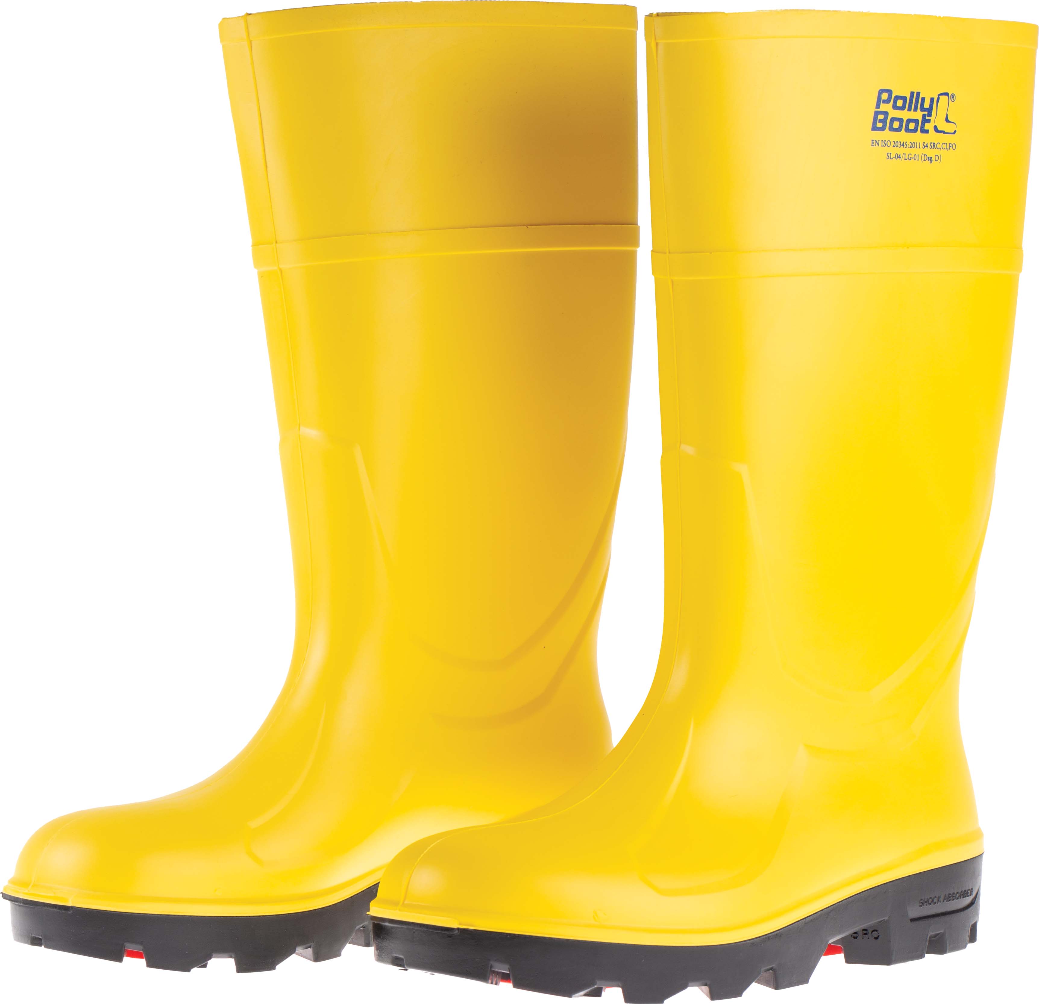 Pollyboot Yellow Steel Toe Capped Unisex Safety Boots 6 ISO 20345:2011