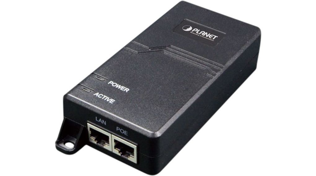 Planet 1 Port PoE Injector, 100V, 240 V Input 60 W, 56V dc Output, 1.8 A