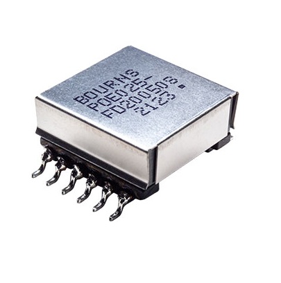Bourns Surface Pulse Transformer 1.71:1 Turns Ratio, 100 μH Prim. Inductance, 39mΩ Prim. Resistance