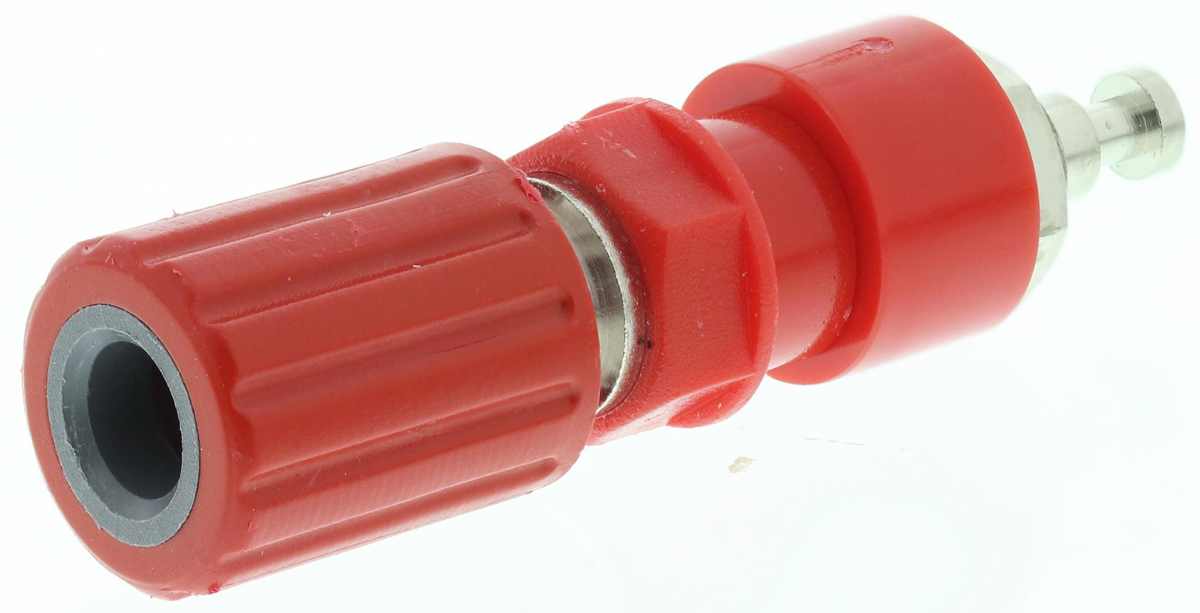 pol-6718-rt Schutzinger 36A Binding Post With Brass Contacts and Nickel Plated Plated - 4 mm Hole Diameter