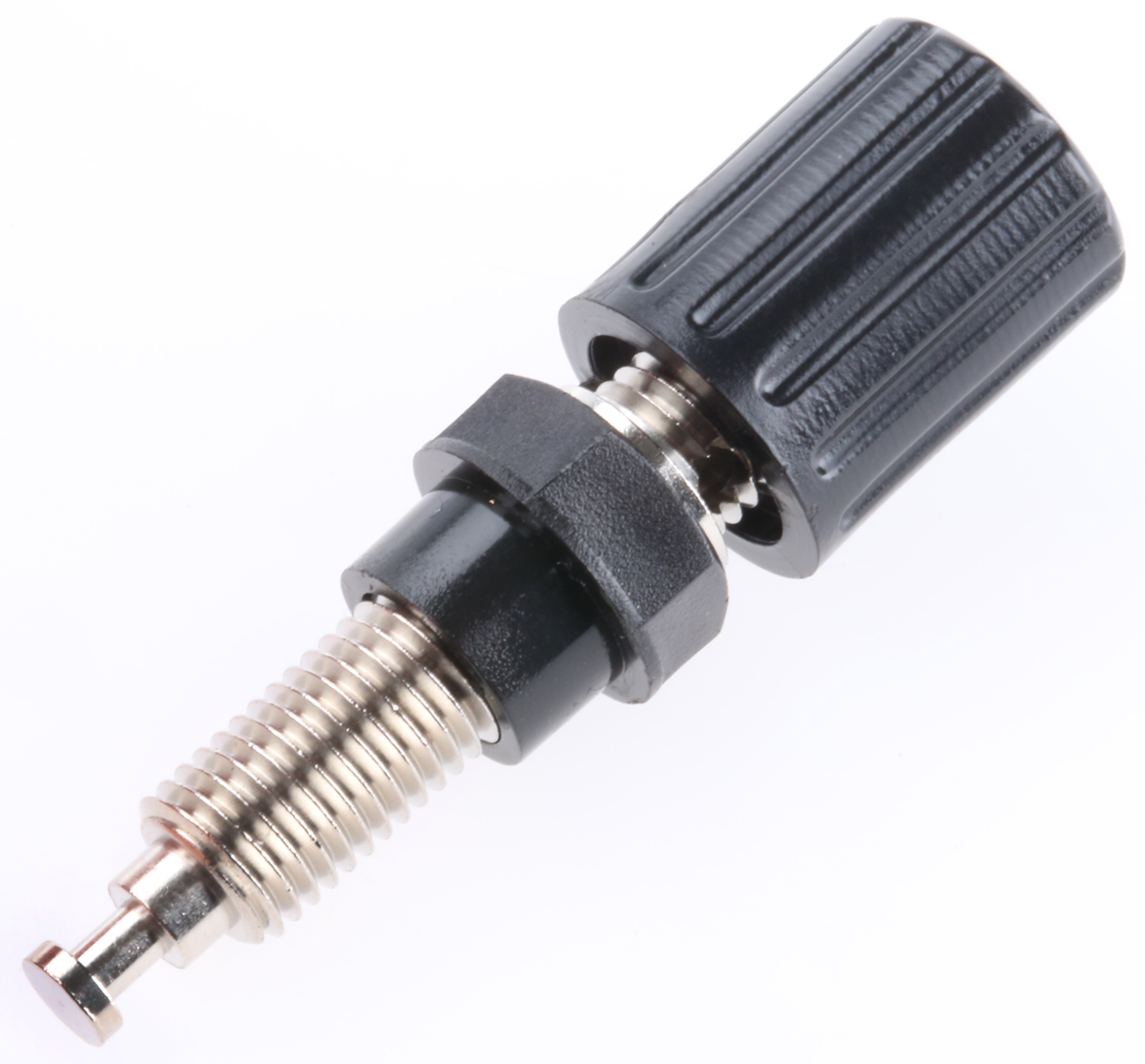 pol-6718-sw Schutzinger, Black 36A Binding Post With Brass Contacts and Nickel Plated - 4 mm Hole Diameter