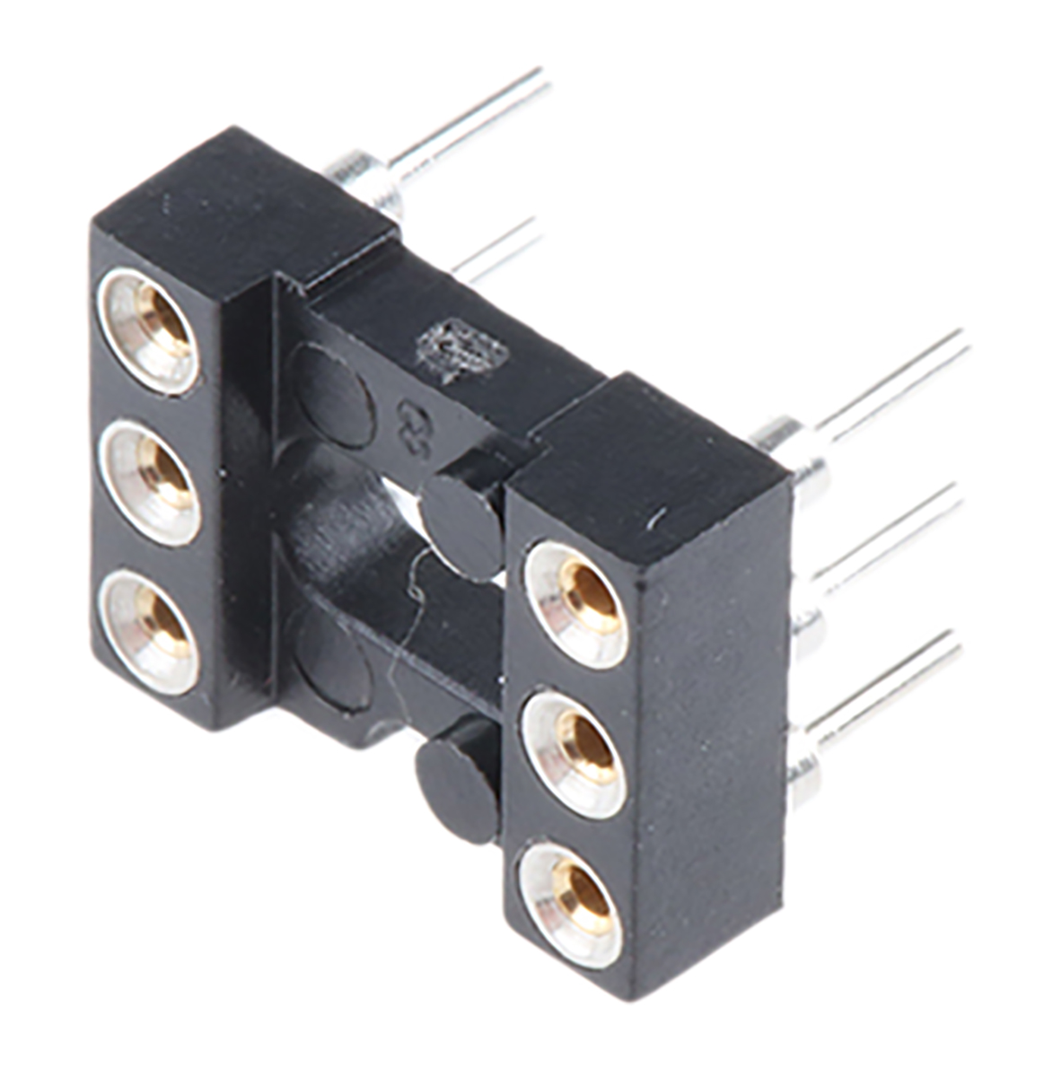 pos-306-s001-95 E-TEC, POS/POO/PCL 2.54 mm Pitch Vertical 6 Way, Through Hole Turned Pin Open Frame DIL Socket, 3A