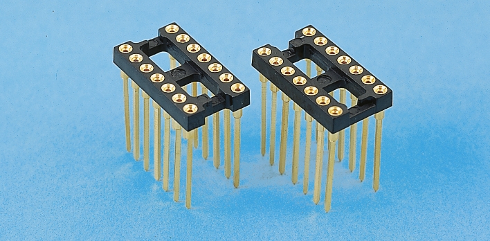 E-TEC, POS/POO/PCL 2.54 mm Pitch Vertical 8 Way, Through Hole Turned Pin Open Frame DIL Socket