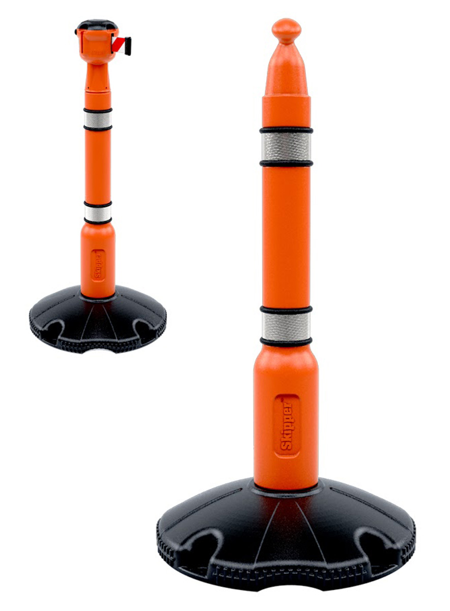 post01-o Skipper Orange Safety Barrier, Barrier Post