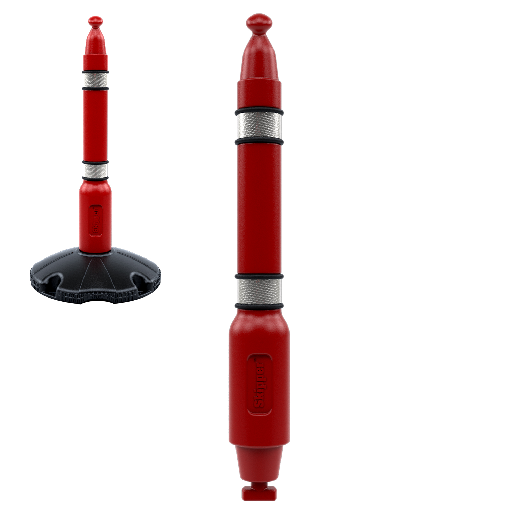 post01-r Skipper Red Safety Barrier, Barrier Post