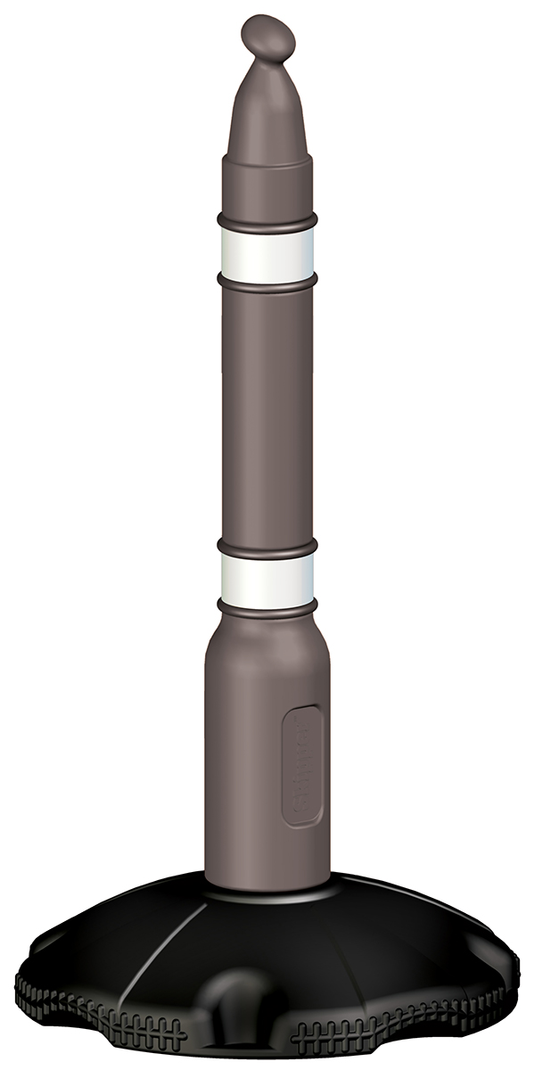 post01-s Skipper Silver Safety Barrier, Barrier Post