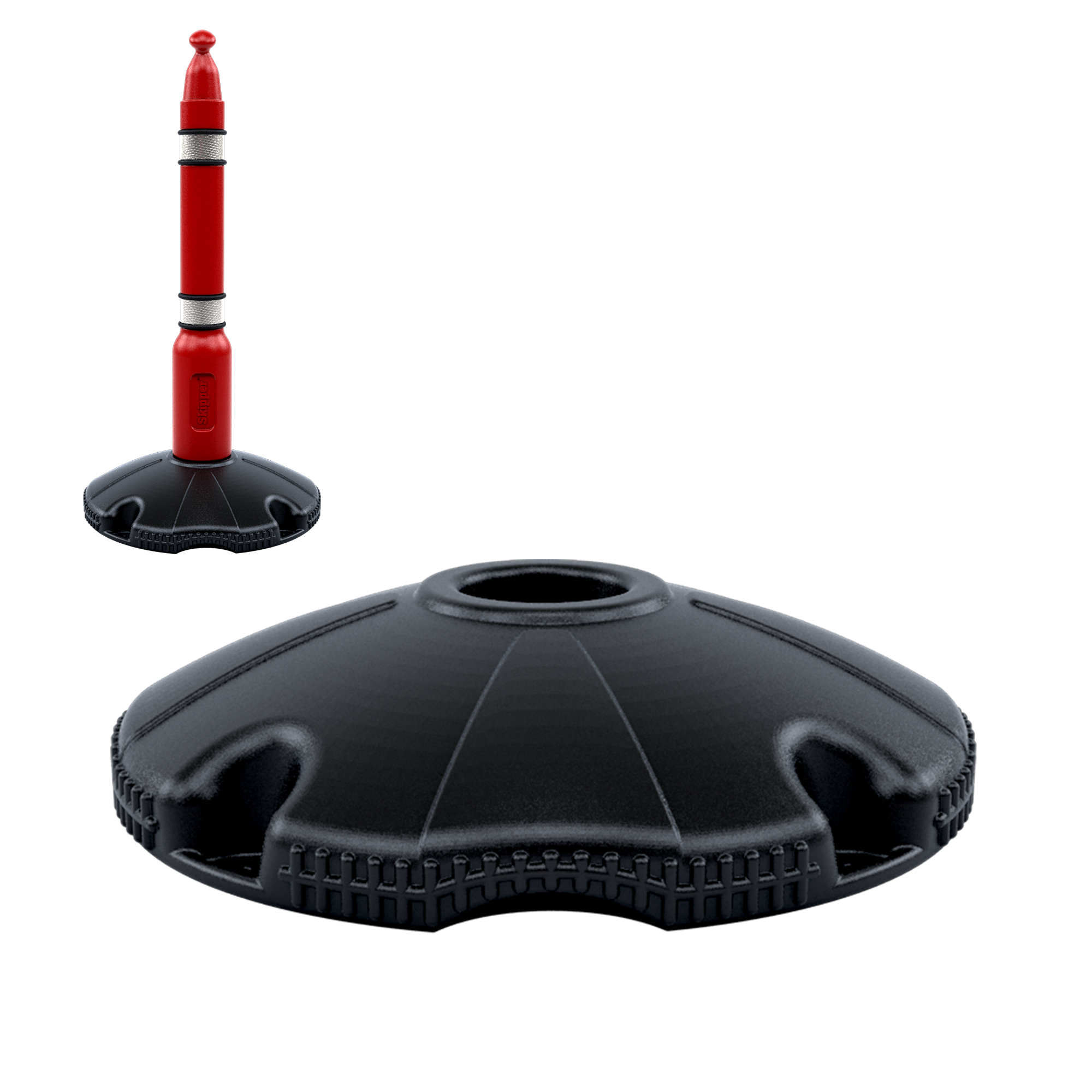 post02 Skipper Black Safety Barrier, 130 mm