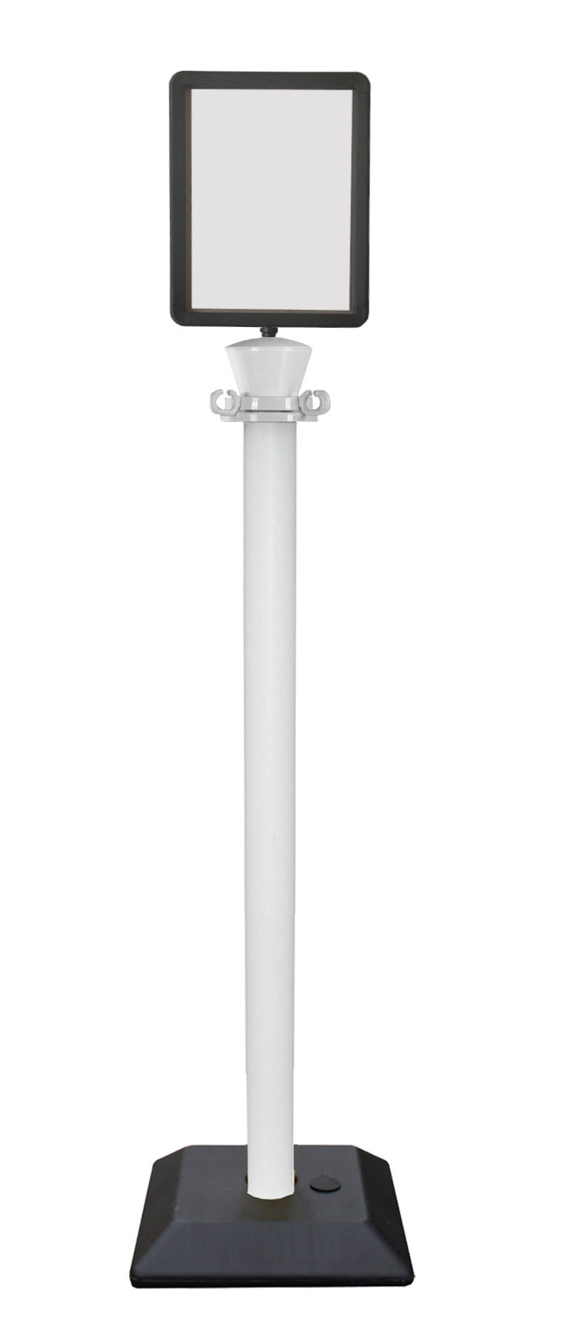 Viso Black Marker Post, White Tape, Plastic, Barrier Post