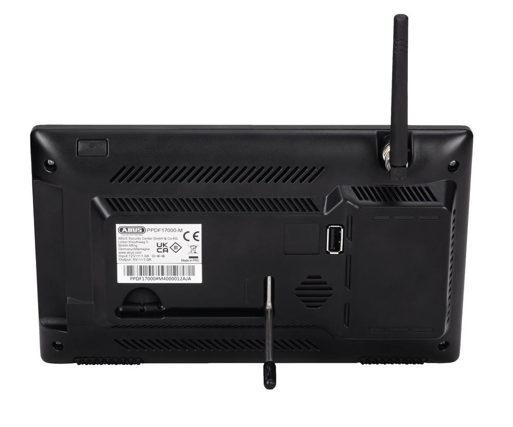 ppdf17000 ABUS Indoor & Outdoor IR CCTV System, 4 Camera Connections, DC Plug, USB 2.0, Wireless