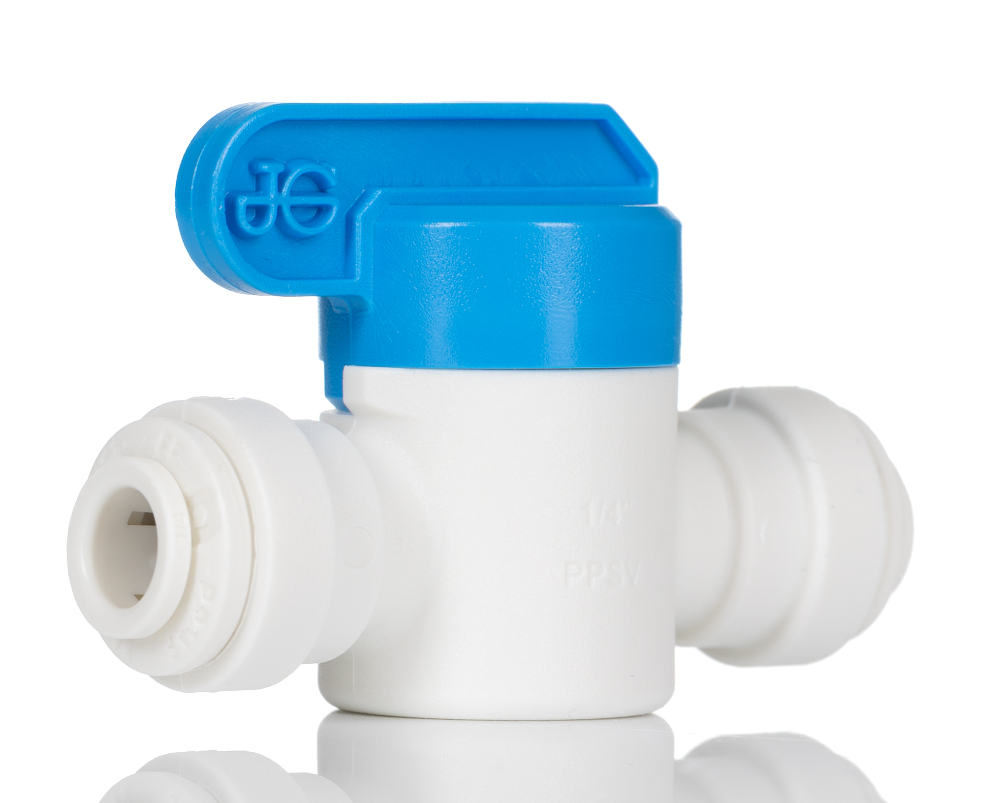 ppsv040808w John Guest Plastic Push-Fit 2-Way 16 bar, Ball Valve