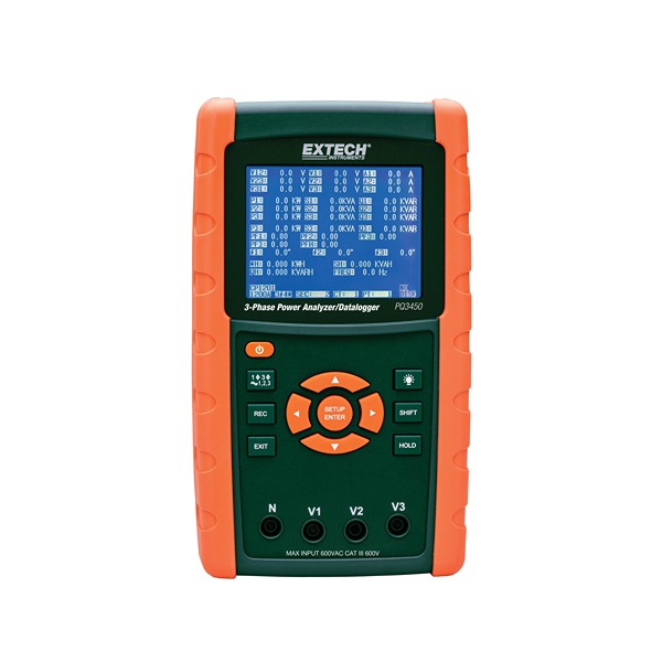Extech PQ3450 Power & Energy Data Logger, USB, RS232