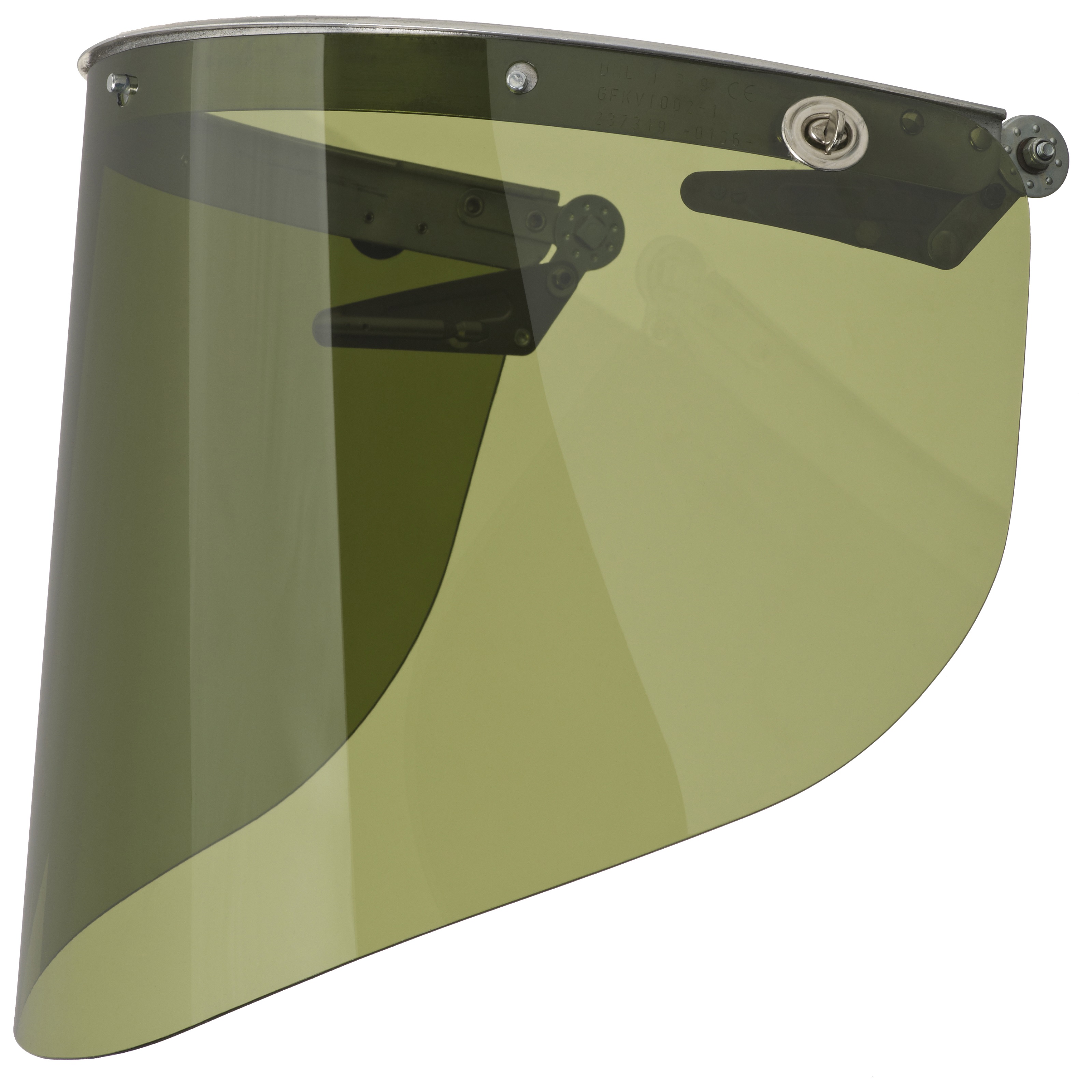 Gentex Green Lens Visor for use with metal recycling and welding, construction, Medium and heavy-duty industries