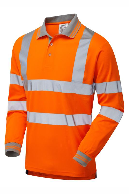 PULSAR PR470 Orange 100% Polyester Polo Shirt XL