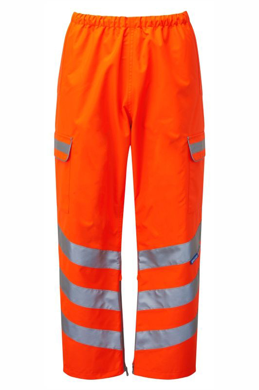 PULSAR PR503 Unisex Hi Vis Trouser Orange 30 to 33 in Waist 33in Leg