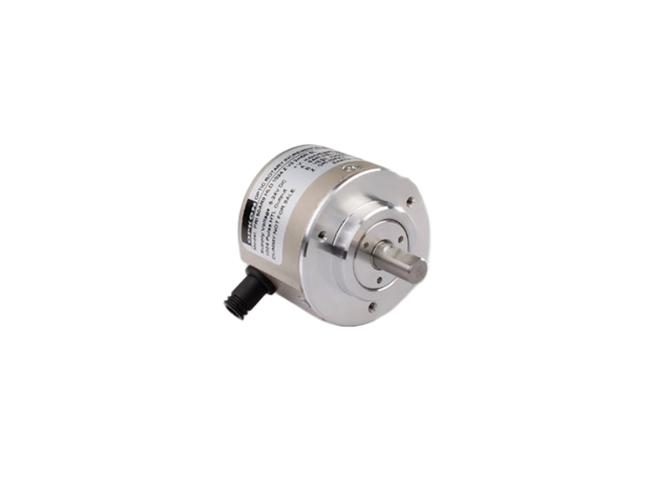 OPKON 5 to 24 V DC 1000 ppr Pulse Incremental Encoder with a 4 mm Solid Shaft Shaft, Clamping Flange Mount, Radial Cable