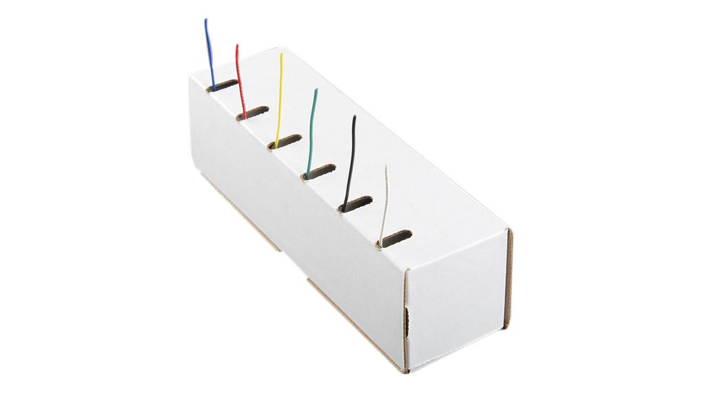Sparkfun PRT Series Black, Blue, Green, Grey, Red, Yellow Hook Up Wire, 22 AWG, 7.62 m, PRT-11367