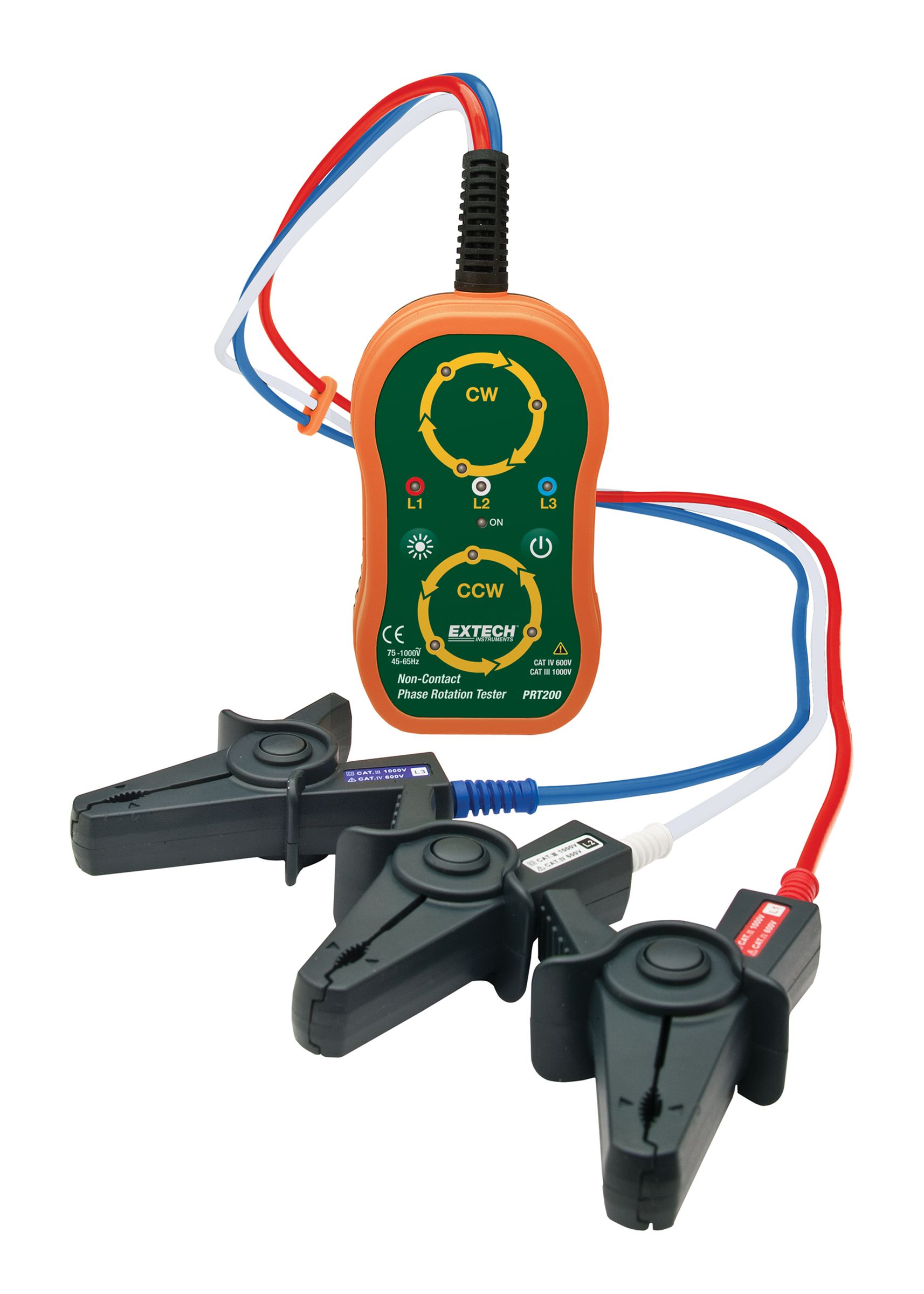 Extech PRT200 Phase Rotation Tester 45 Hz, 65 Hz Max, 1000V ac Max