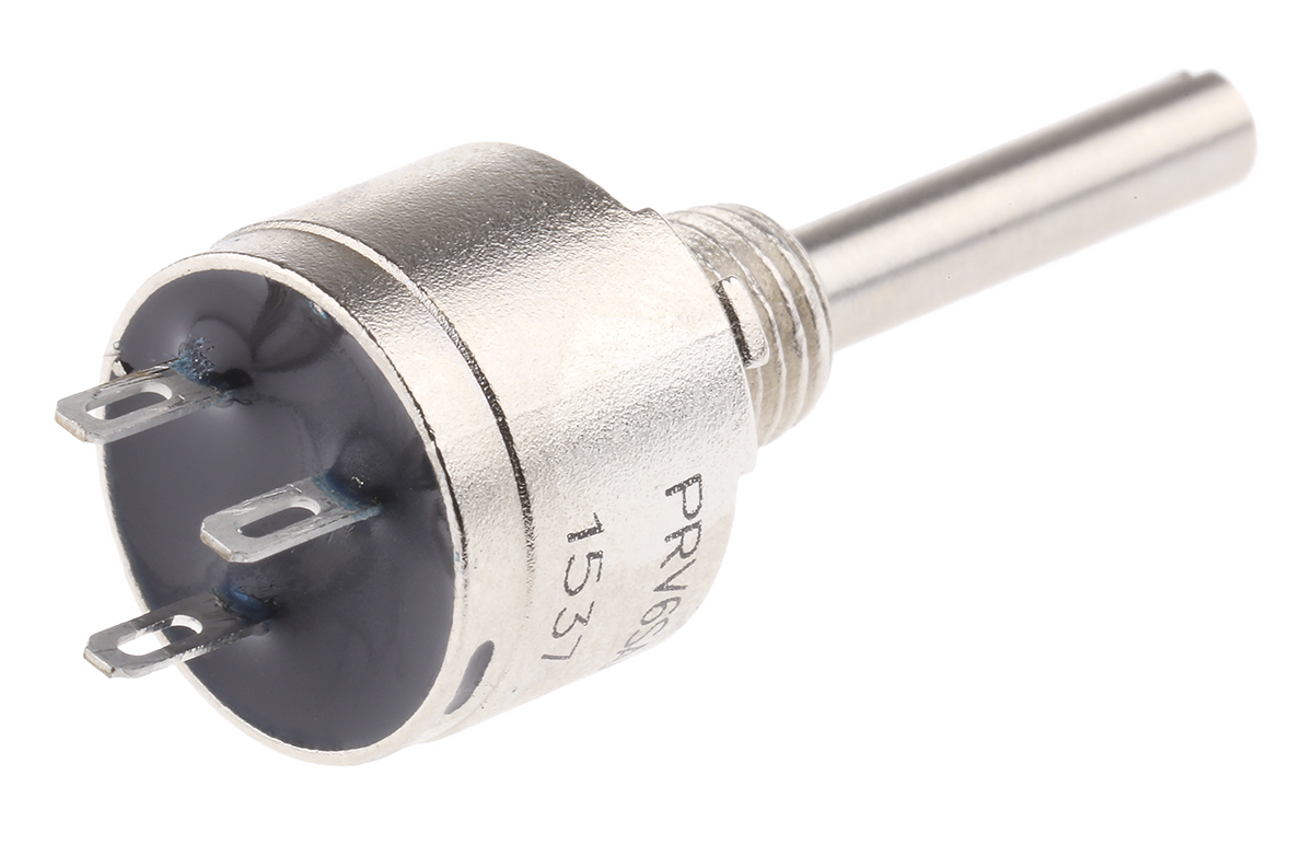 Vishay PRV6 10 kΩ Rotary Potentiometer 1-Turns 1-Gang Panel Mount, PRV6SAABJYB25103KL