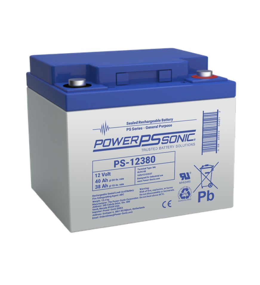 Power Sonic 12 V Sealed Lead Acid Battery, 40 Ah, 165mm x 170 mm x 197 mm
