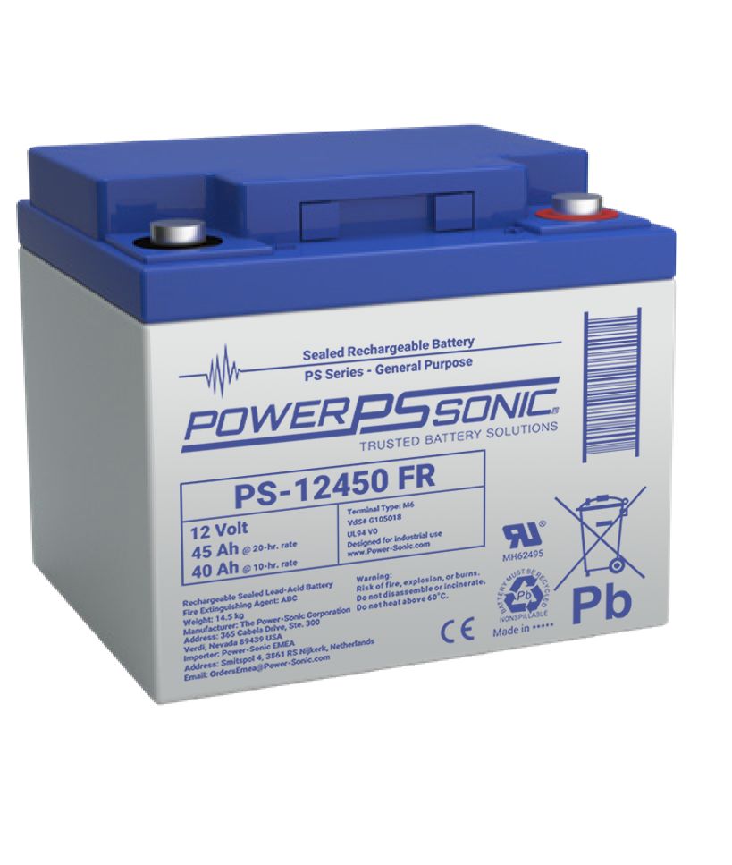 Power Sonic 12 V Sealed Lead Acid Battery, 45 Ah, 165mm x 170 mm x 197 mm