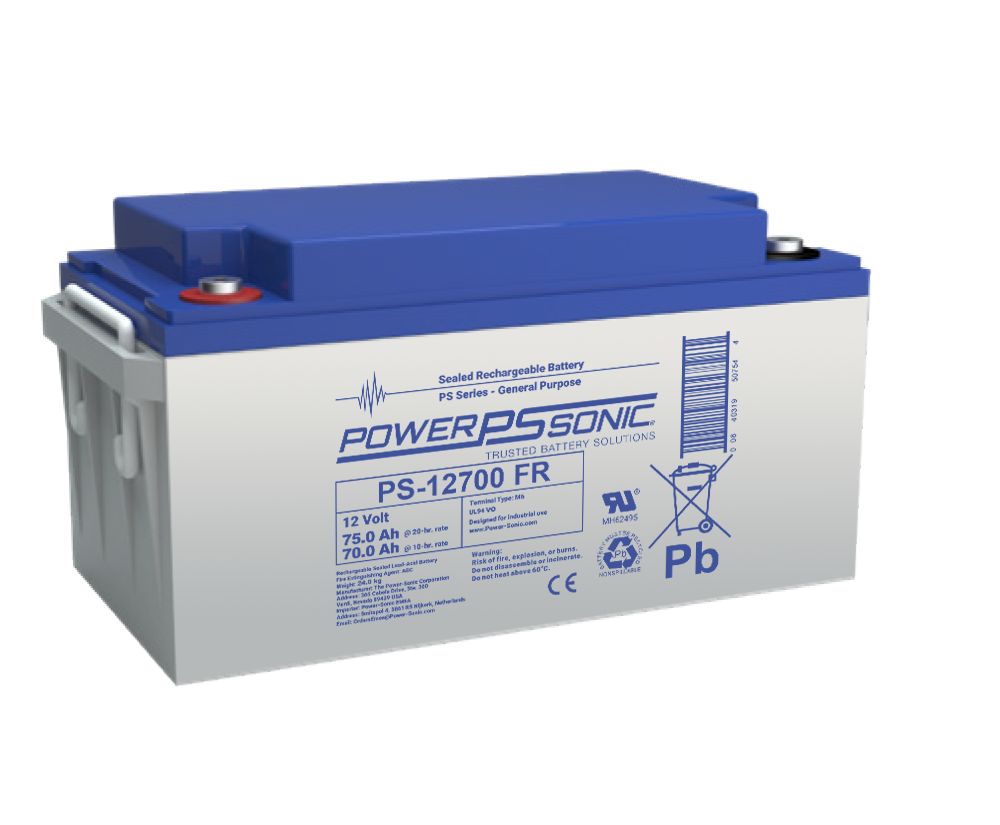 Power Sonic 12 V Sealed Lead Acid Battery, 75 Ah, 167mm x 178 mm x 348 mm