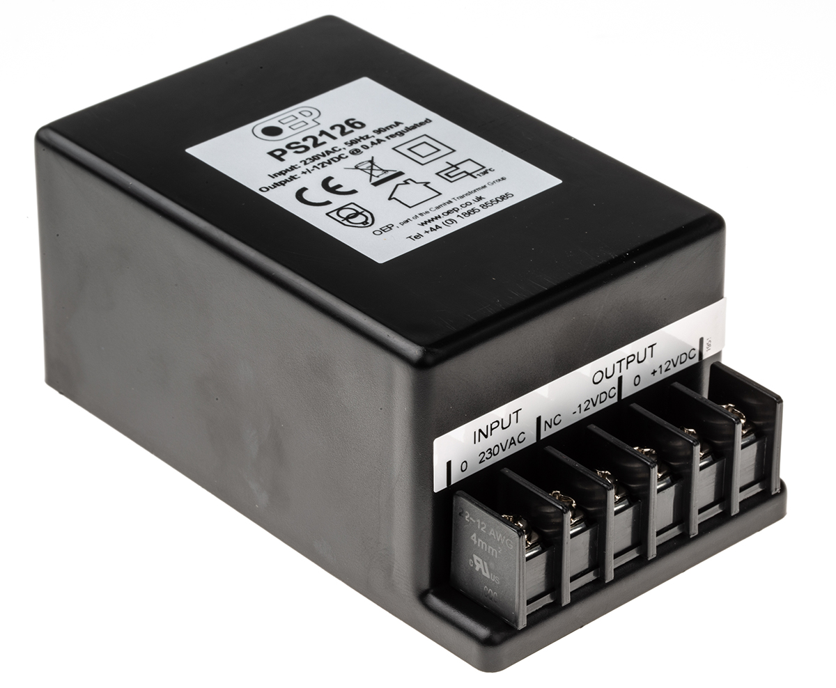 OEP Linear Power Supply, 400 mA Output 12V 9.6 W