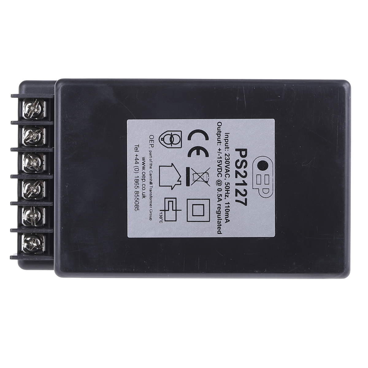 ps2127 OEP Encapsulated Linear Power Supply 253V, 500 mA Output 15V dc 15 W