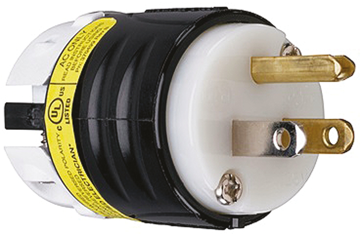 PASS & SEYMOUR USA Mains Plug Black, Clear, 15A, Cable Nylon, 125V, Screw