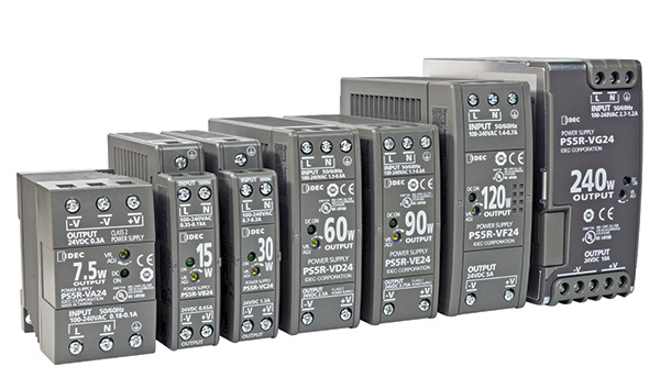 Idec PS5R Switched Mode DIN Rail Power Supply 370 V dc, 264V ac AC/DC Input 12V dc, 2.5 A Output DC 30 W
