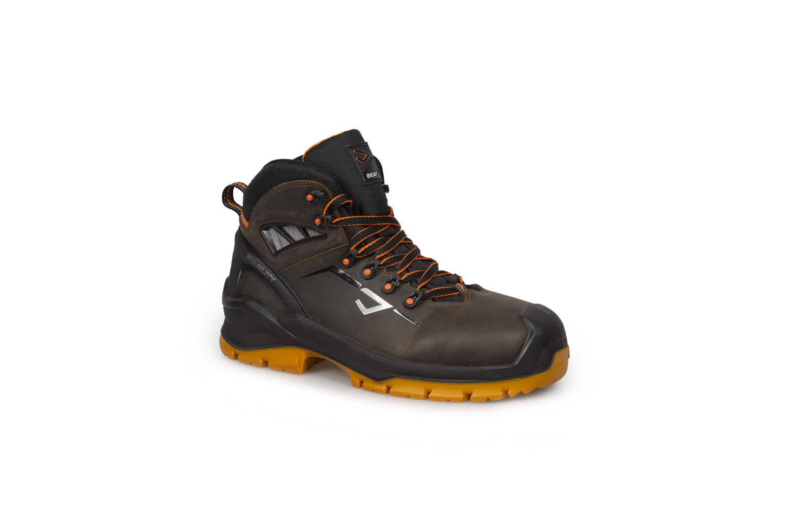Bicap SEAL MID Orange, Black Composite Toe Capped Unisex Safety Boots 12.5, EU 46 CE