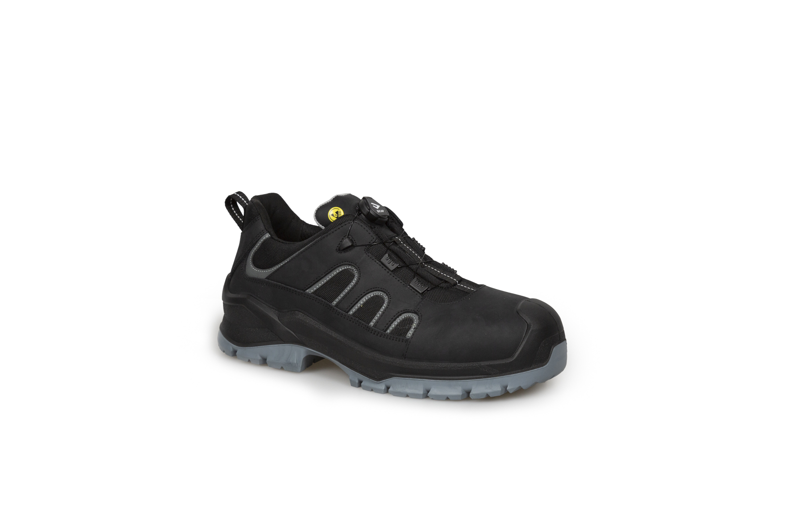 Bicap PS90635 Grey, Black Fibreglass Toe Capped Unisex Safety Boots 10, EU 45 CE