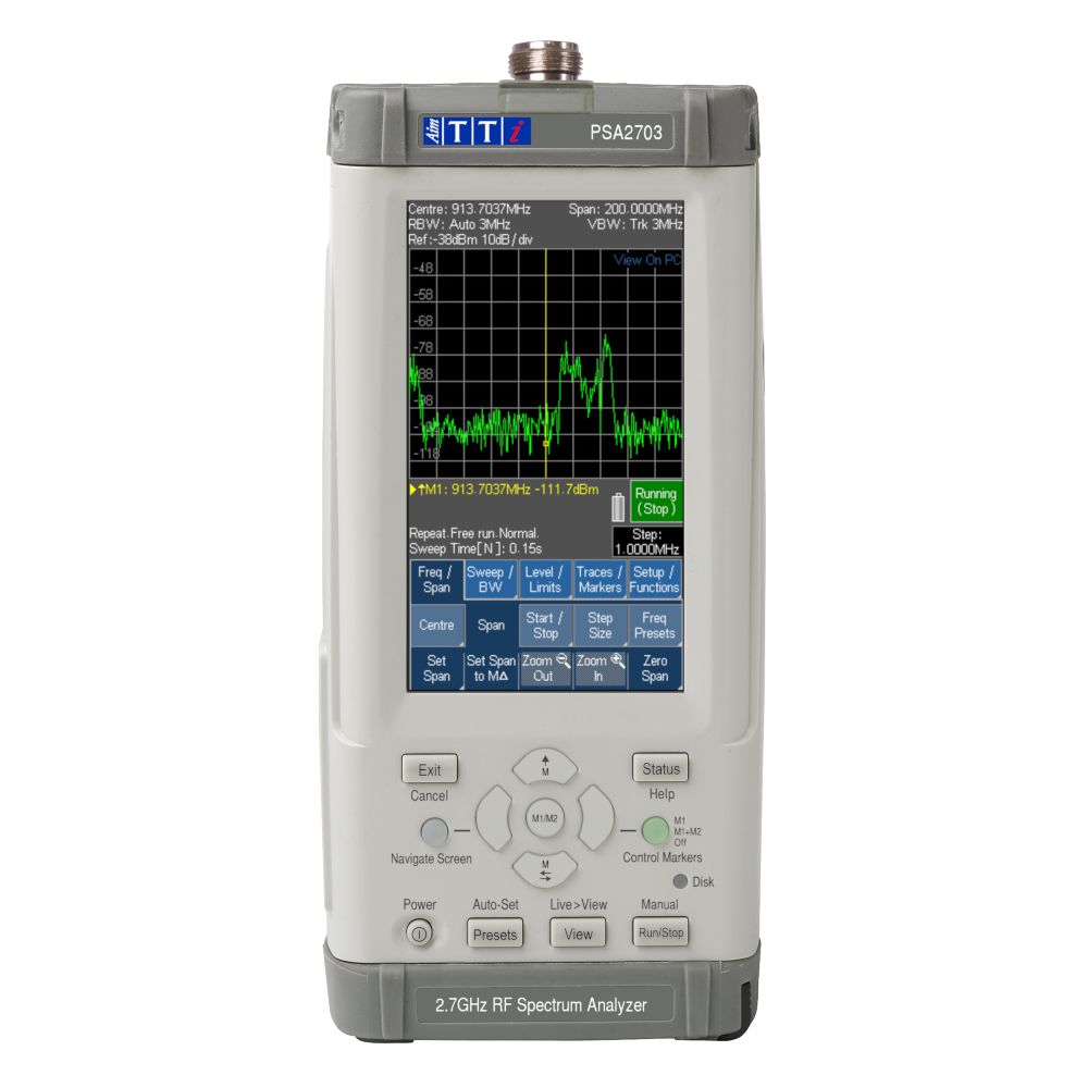 psa2703 Aim-TTi PSA2703 Handheld PSA Spectrum Analyser, 2.7 GHz