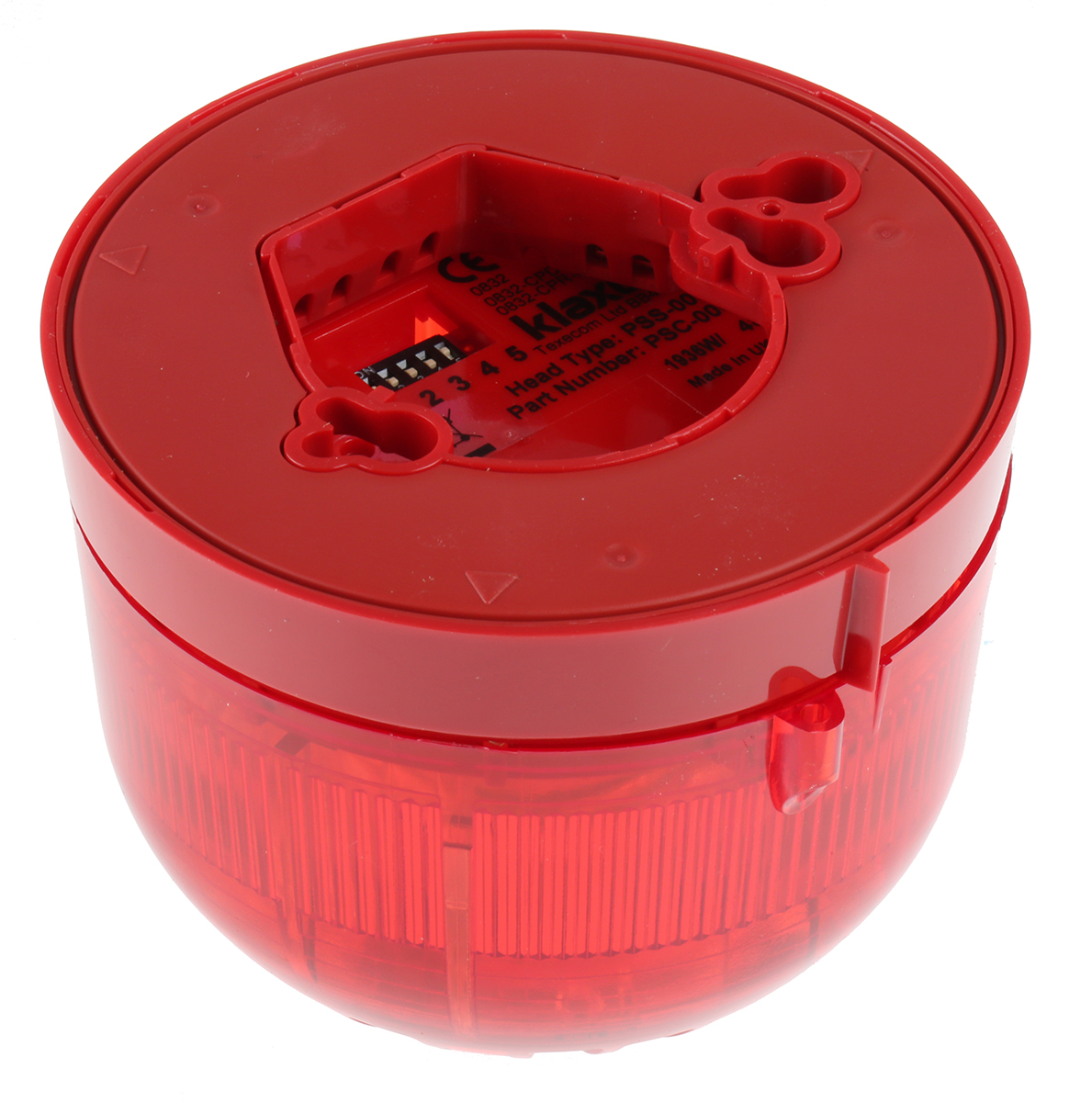 psc-0002 Klaxon Sonos Series Red Sounder-Beacon Combination, IP66, IP67, IP21, IP65 230V dc Wall 106 dB @ 1m
