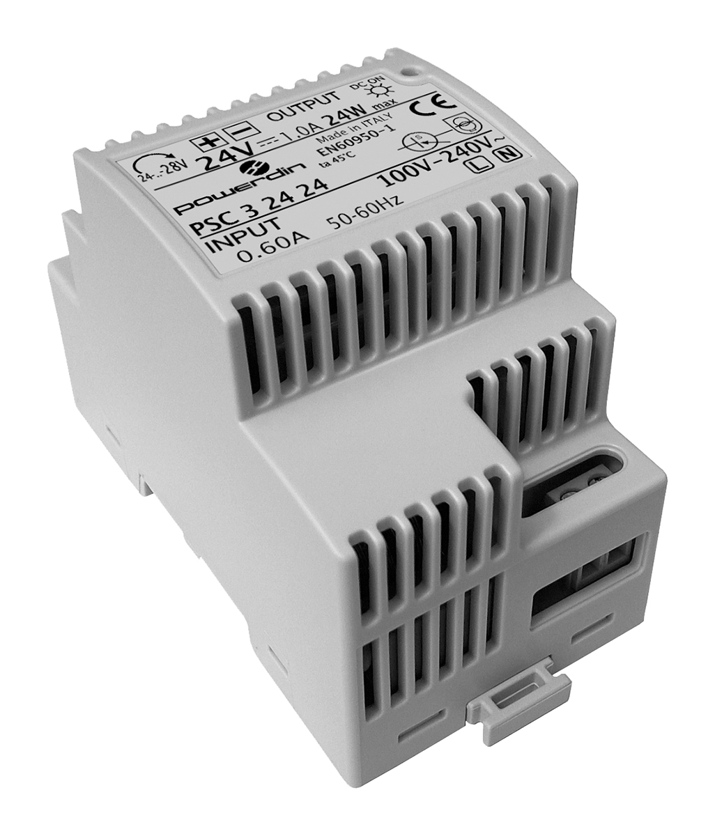 Comatec PSC DIN Rail Power Supply 230V ac AC Input 24V dc, 1 A Output DC 24 W