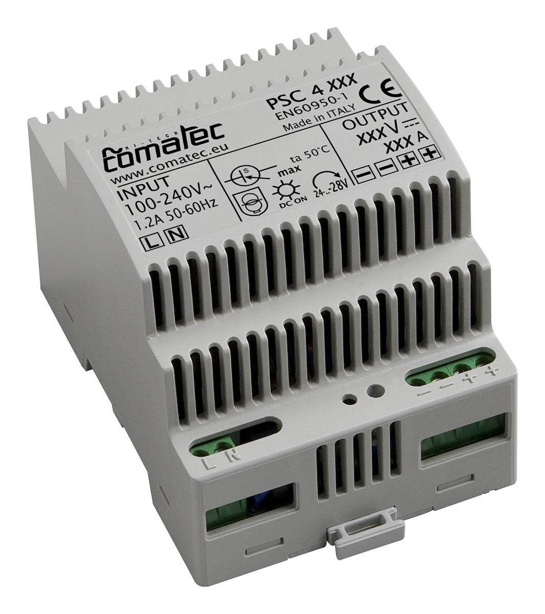 Comatec PSC DIN Rail Power Supply 264V ac AC Input 24V dc, 2.5 A Output DC 60 W