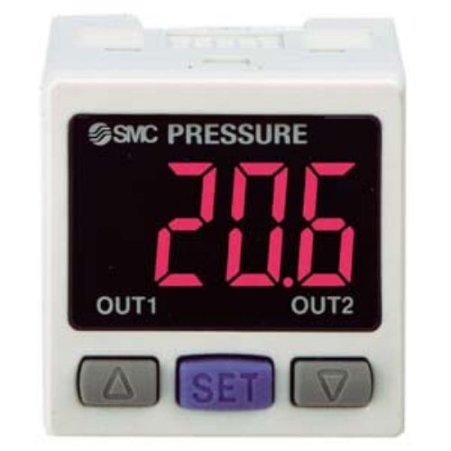 SMC Pressure Sensor Controller PSE300, PNP x 2, IP40, IP65, 20mA
