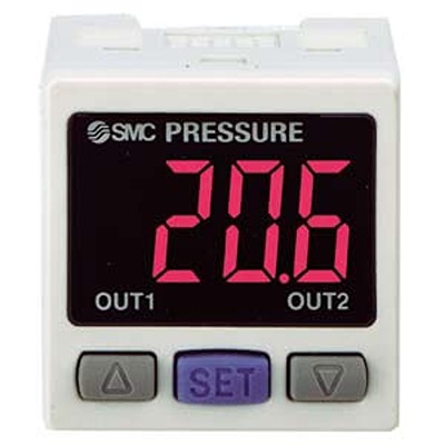 SMC Pressure Sensor Controller PSE300, PNP x 2, IP40, IP65, 50mA 24V dc