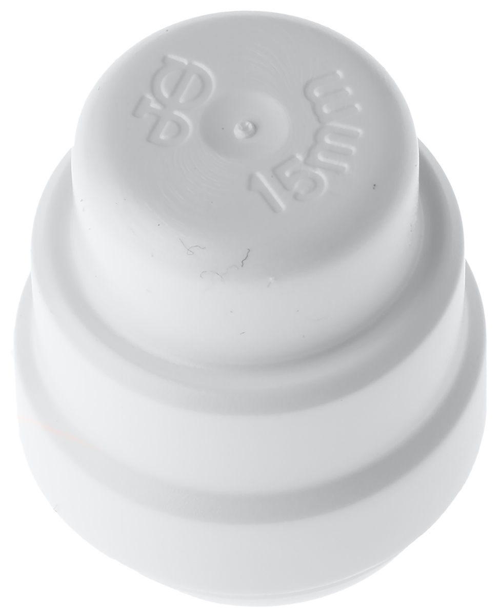 pse4615w JG Speedfit Plastic Pipe Fitting, Straight Push-in End Stop 15 mm