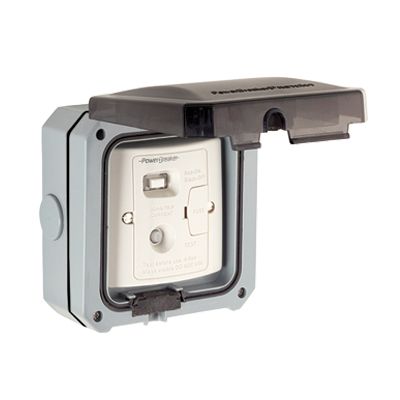 Powerbreaker PSPRCD1G Grey Plug Socket, 13A Indoor & Outdoor, Type G - British