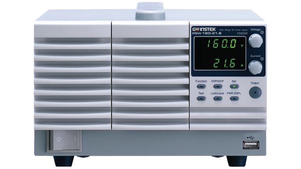 GW Instek Digital Bench Power Supply, 1-Output 0 V to  160V, 360 W, 21.6 A Max