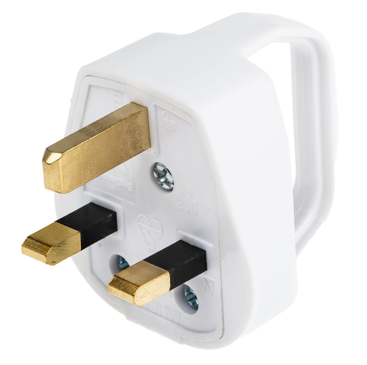 Masterplug UK Mains Plug White, 13A, Cable ABS, 250V, Screw