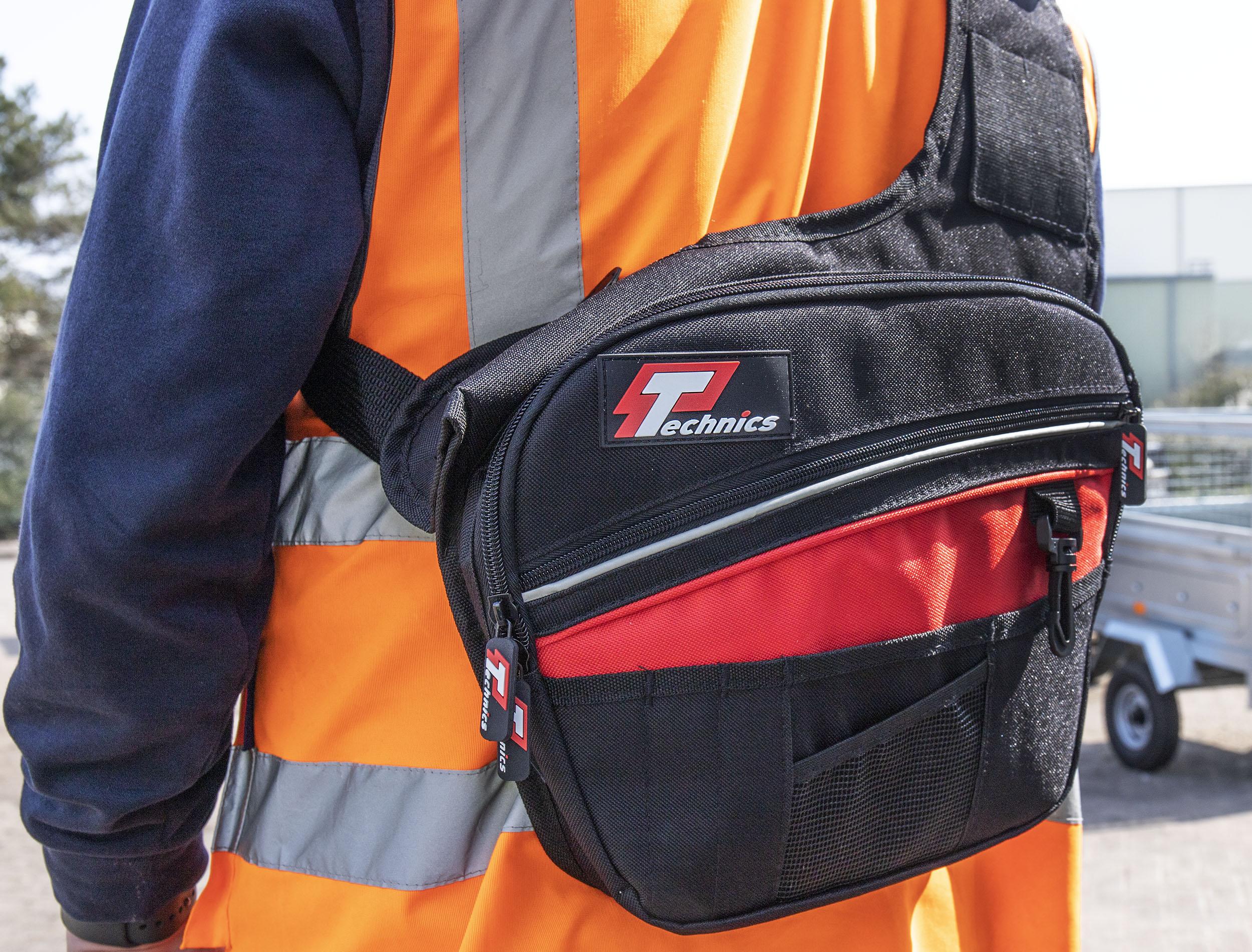 pt143 Technics Polyester Satchel with Shoulder Strap 350 mm x 50mm x 310 mm