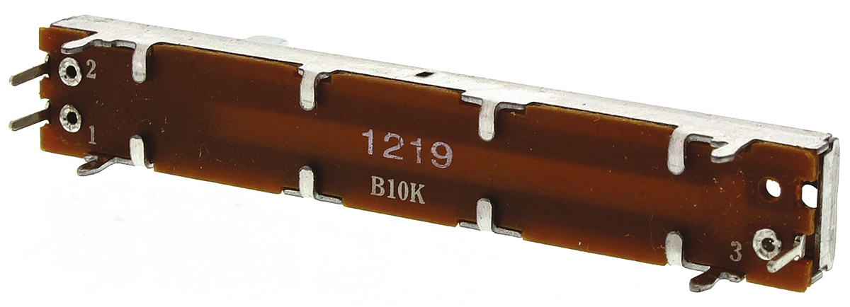 pta4543-2015dpb103 Bourns PTA 10 kΩ Slide Slide Potentiometer 1-Gang Through Hole, PTA4543-2015DPB103